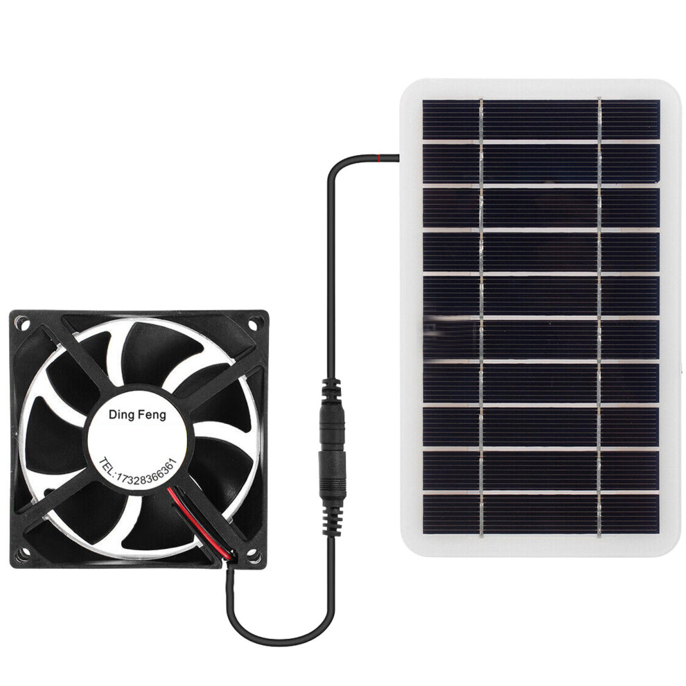 30W Solar Powered Panel Exhaust Roof Attic Fan Air Ventilation Van UK
