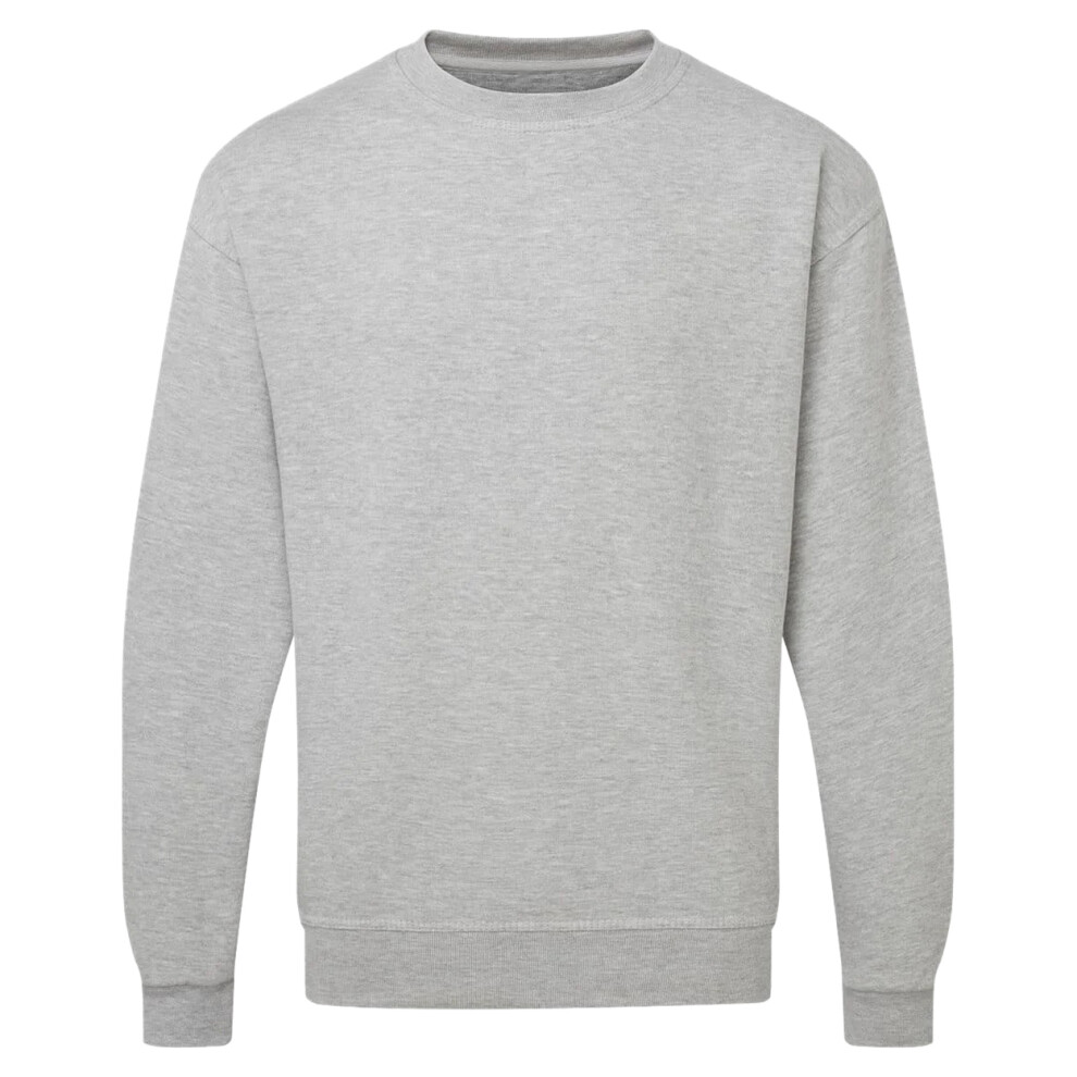 (S, Grey Heather) Ultimate Adults Unisex 50/50 Sweatshirt