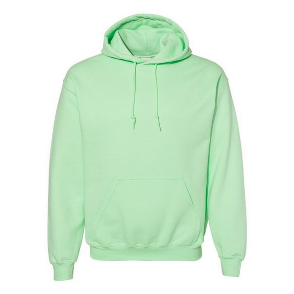 (M, Mint Green) Gildan Heavy Blend Adult Unisex Hooded Sweatshirt / Hoodie