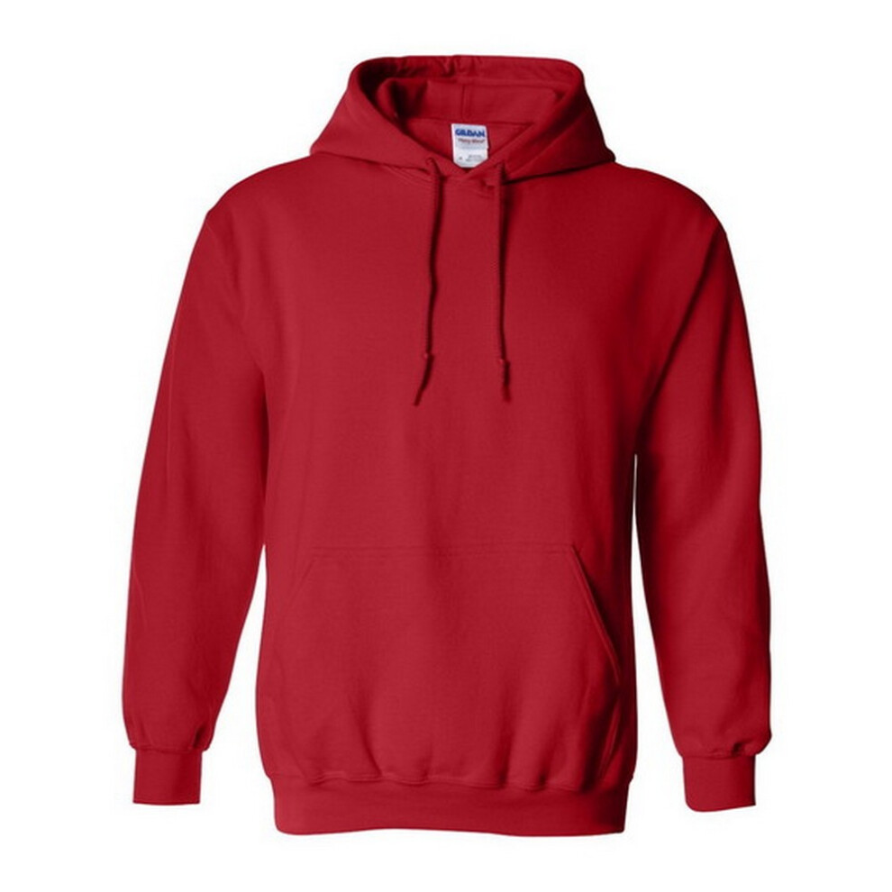 (4XL, Red) Gildan Heavy Blend Adult Unisex Hooded Sweatshirt / Hoodie