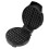 Round Waffle Maker - Non-Stick Iron Grill with 4 Quarters in Silver 4