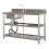Living And Home Stainless Steel One Compartment Sink with Shelves 3