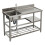 Living And Home Stainless Steel One Compartment Sink with Shelves 1