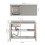Living And Home Stainless Steel One Compartment Sink with Shelves 4