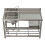 Living And Home Stainless Steel One Compartment Sink with Shelves 2