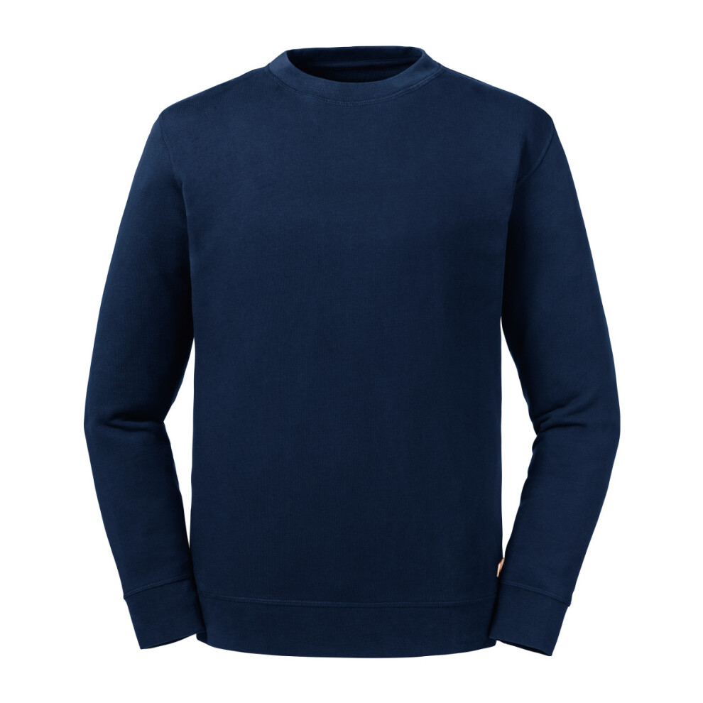 (XS, French Navy) Russell Unisex Adult Reversible Organic Sweatshirt