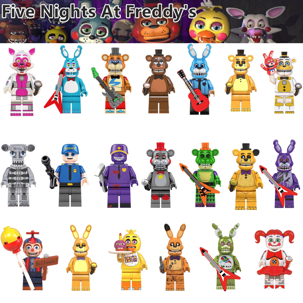 20Pcs Five Nights at Freddy's Lego-Style Minifigures DIY ABS