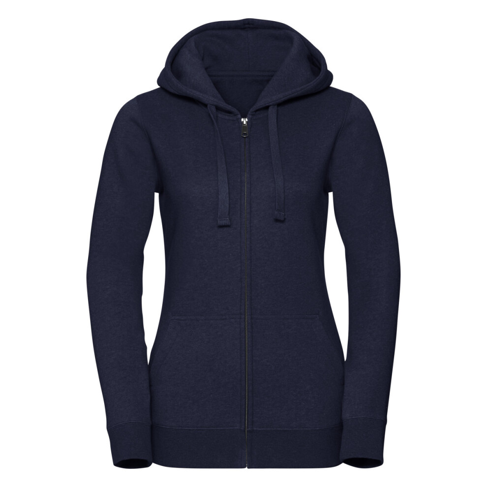 (XS, Indigo Melange) Russell Womens/Ladies Authentic Zipped Hoodie