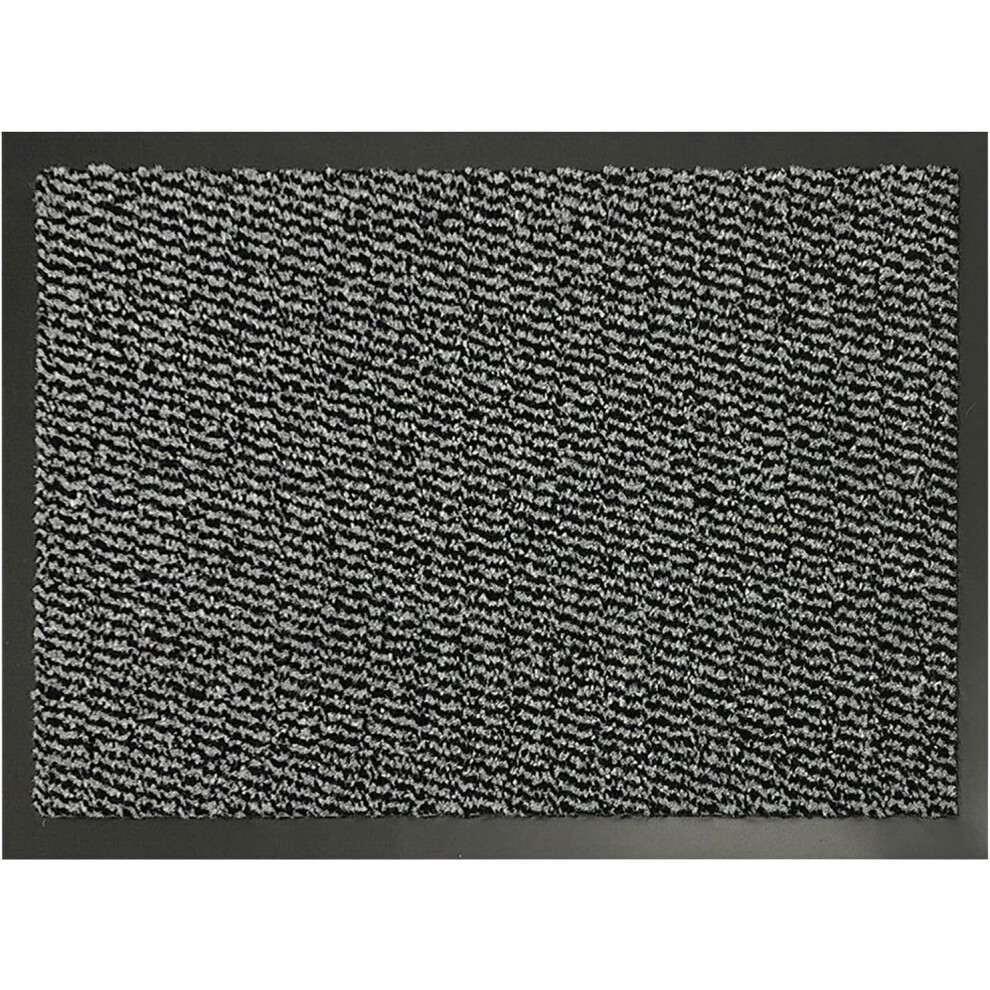 (Grey/Black, (40 x 60)CM / (1.31 x 1.97)ft) KAV Durable Non-Slip Door Mat Dirt Trapper