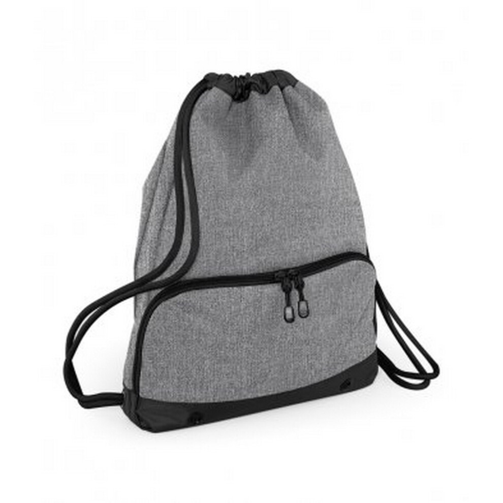 (One Size, Grey Marl) Bagbase Athleisure Water Resistant Drawstring Sports Gymsac Bag