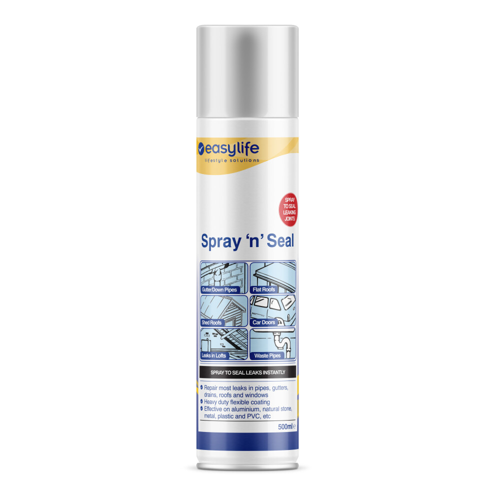Waterproof Sealant Spray for Repairing Leaks And Drips Instantly | Repair Water Pipes, Leaks in Lofts, Gutter/Down Pipes, Shed Roofs, Car Doors, Flat