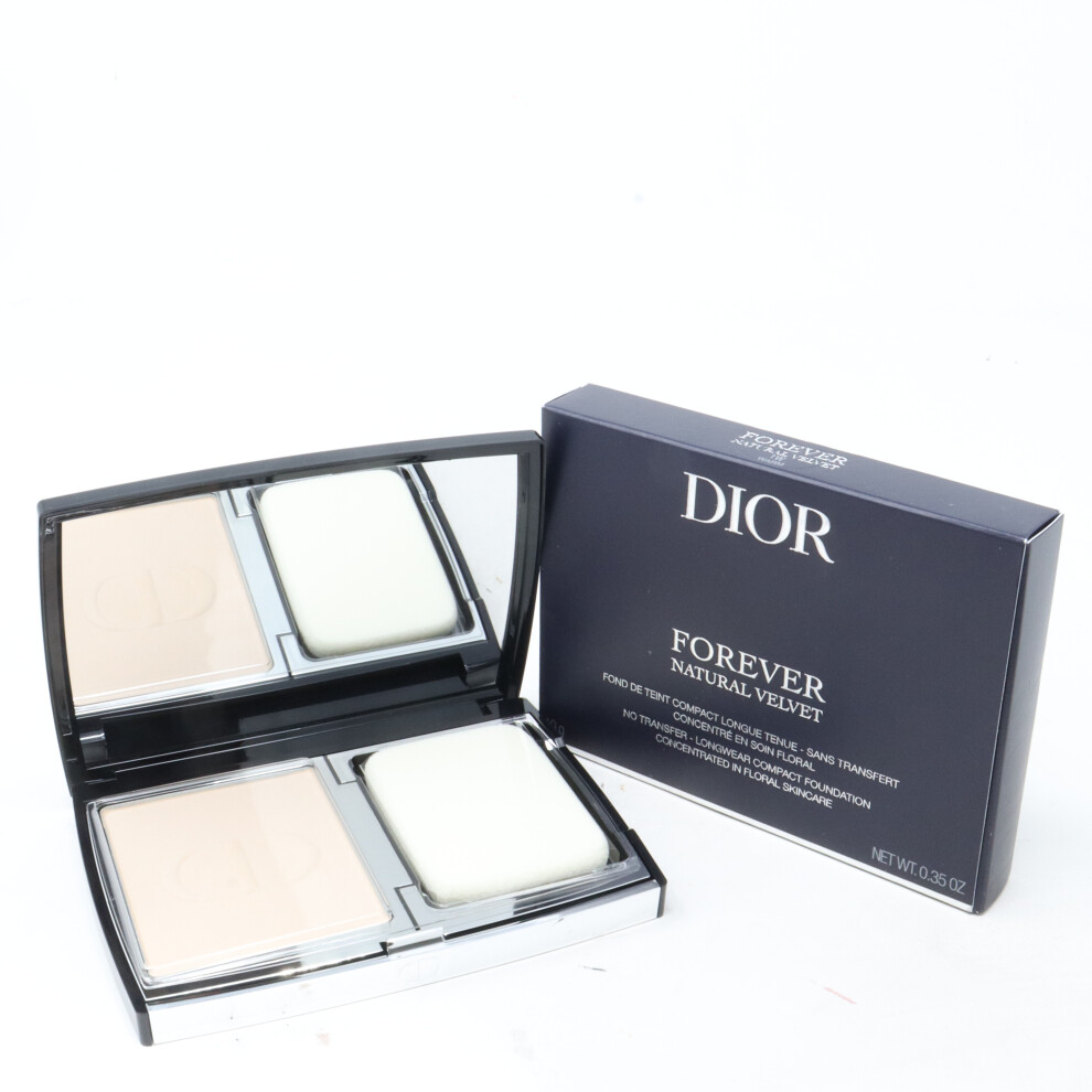 (1W Warm) Dior Forever Natural Velvet Compact Foundation  0.35oz/10g New With Box