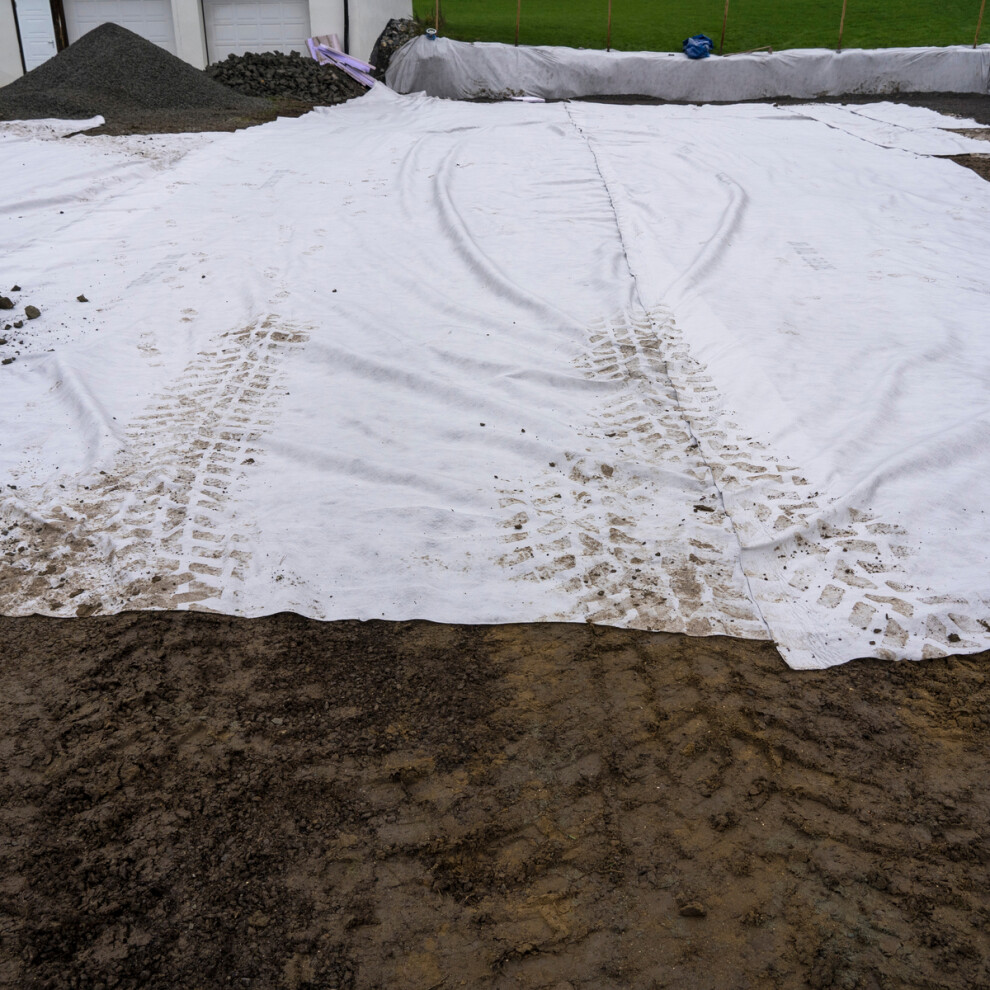 Yuzet (4.5M X 5M) Geotextile Non Woven Membrane Filtration Drainage Fabric 4.5M Wide White