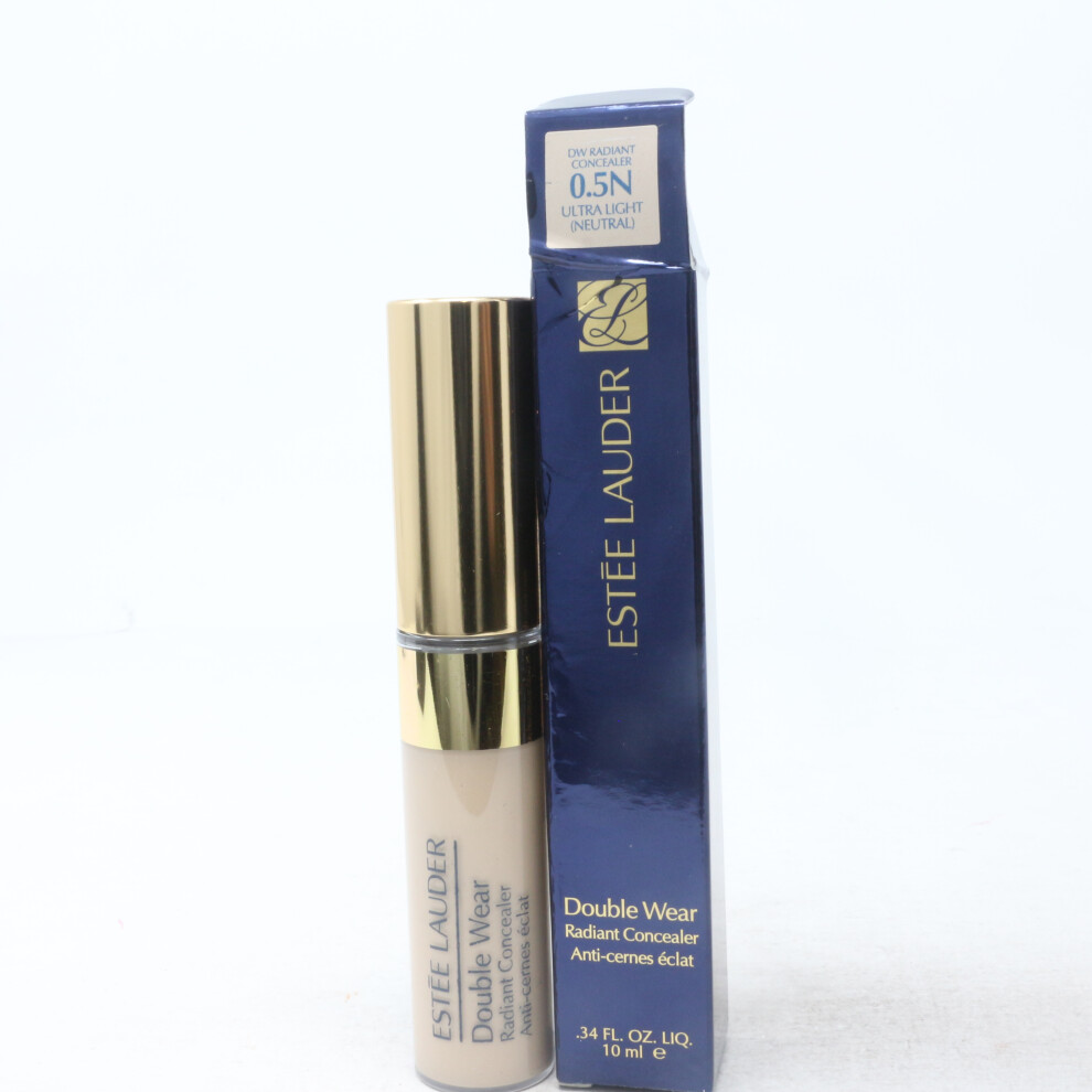 (0.5N Ultra Light (Neutral)) Estee Lauder Double Wear Radiant Concealer  0.34oz/10ml New With Box