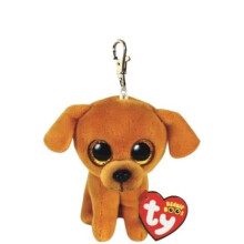 TY Boo Key Clip Zuzu the Brown Dog 7cm