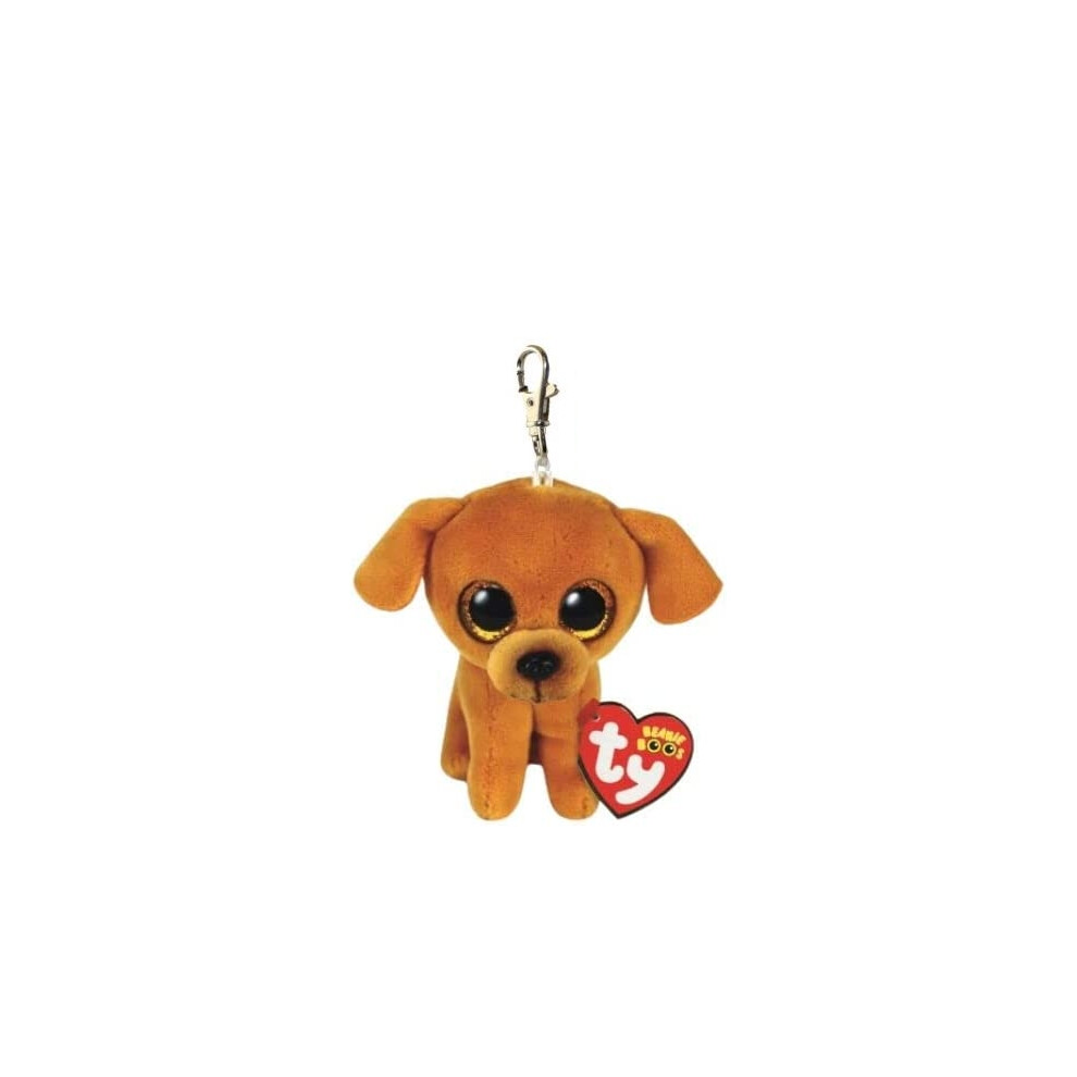 TY Boo Key Clip Zuzu the Brown Dog 7cm