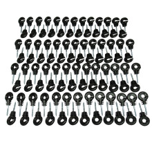 Electric Fencing Grooved Ring Insulators for Wooden Posts x100