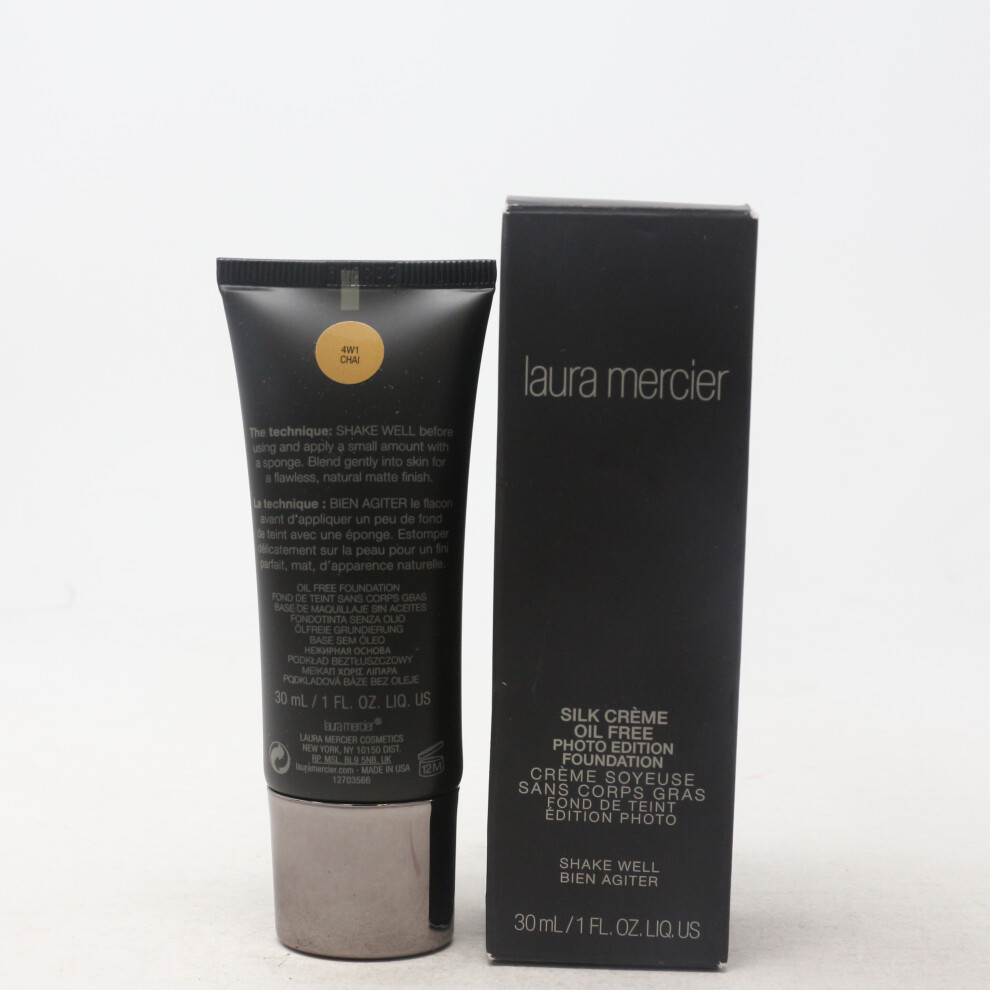 (4W1 Chai) Laura Mercier Silk Creme Oil Free Photo Edition Foundation  1oz/30ml New