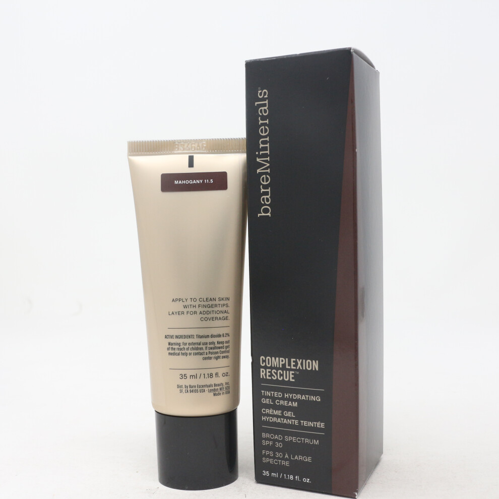 (Mahogany 11.5) Bareminerals Complexion Rescue Tinted Hydrating Gel Cream 1.18oz  New With Box