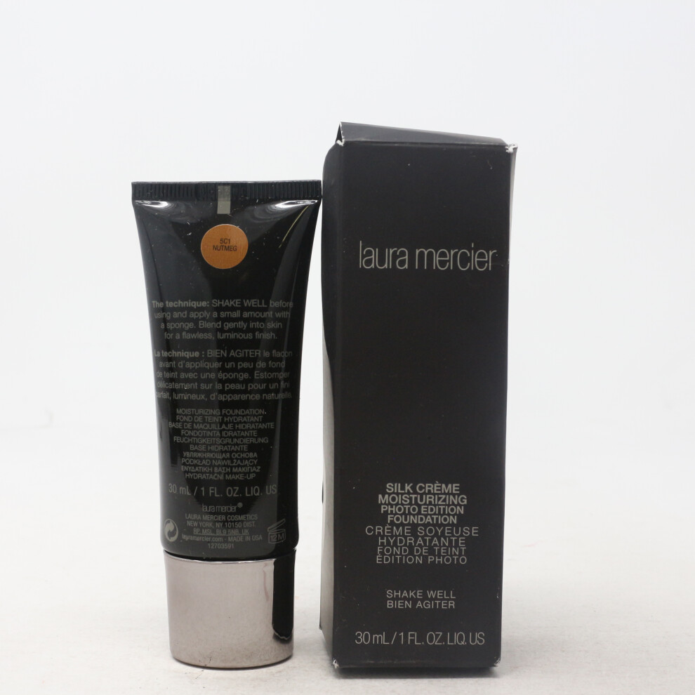 (5C1 Nutmeg) Laura Mercier Silk Creme Oil Free Photo Edition Foundation  1oz/30ml New