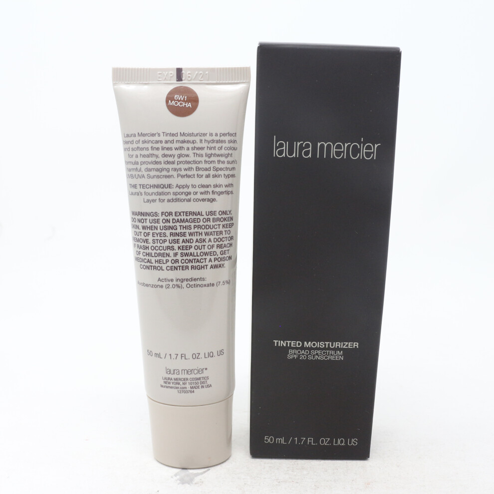 (6W1 Mocha) Laura Mercier Tinted Moisturizer Spf 20  1.7oz/50ml New