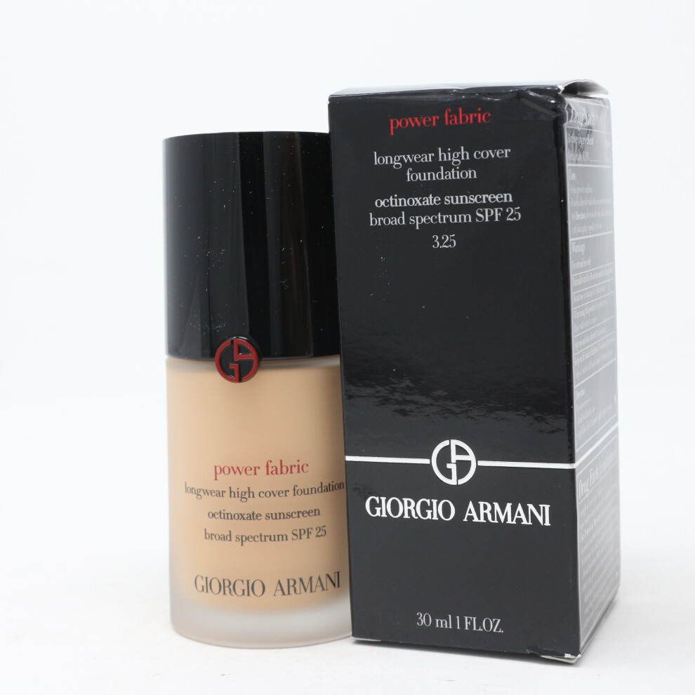 (3.25) Giorgio Armani Power Fabric Longwear Foundation  1oz/30ml New With Box