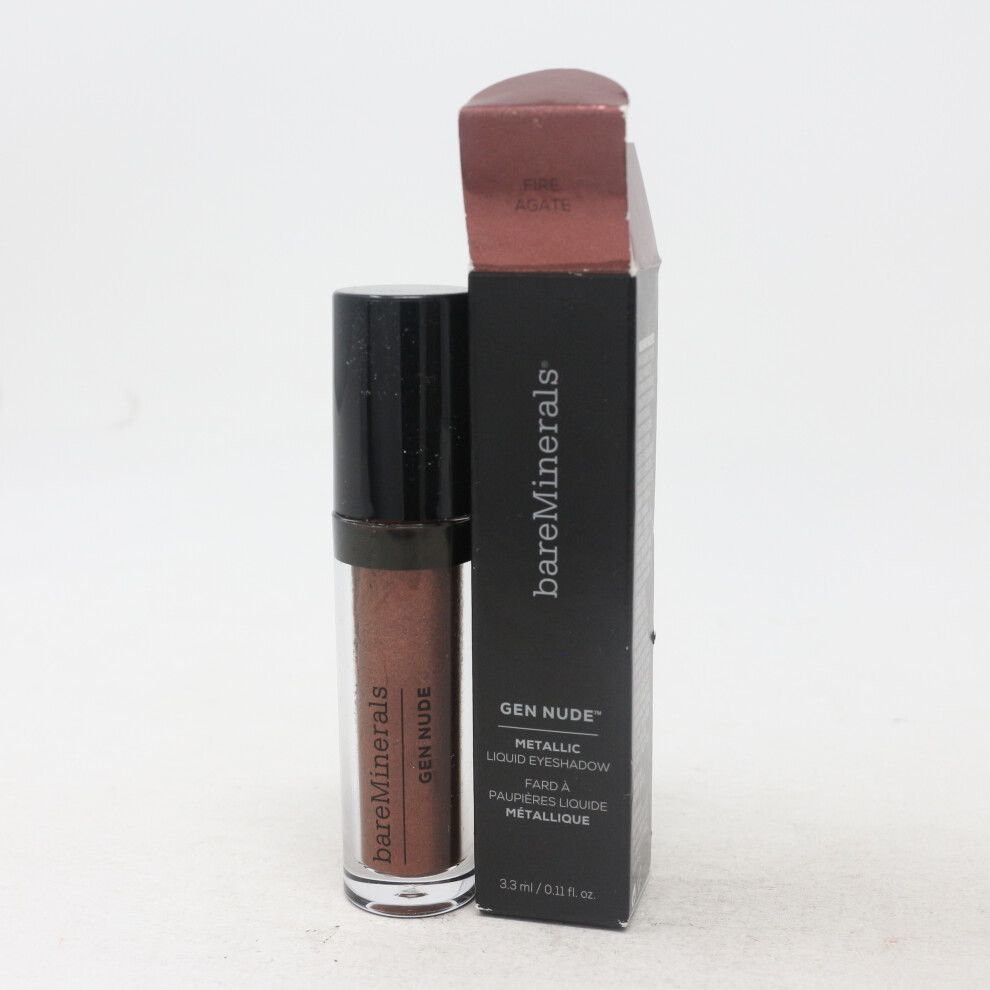 (Fire Agate) Bareminerals Gen Nude Metallic Liquid Eyeshadow  0.11oz/3.3ml New With Box