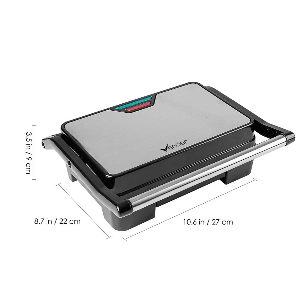 850W Double Sandwich Toastie Maker Press Panini Grill Machine