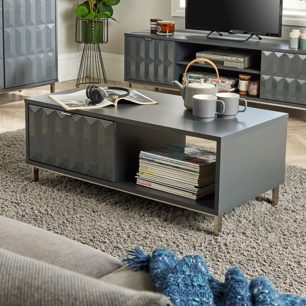 Siena 1 Drawer High Gloss Coffee Table Unit