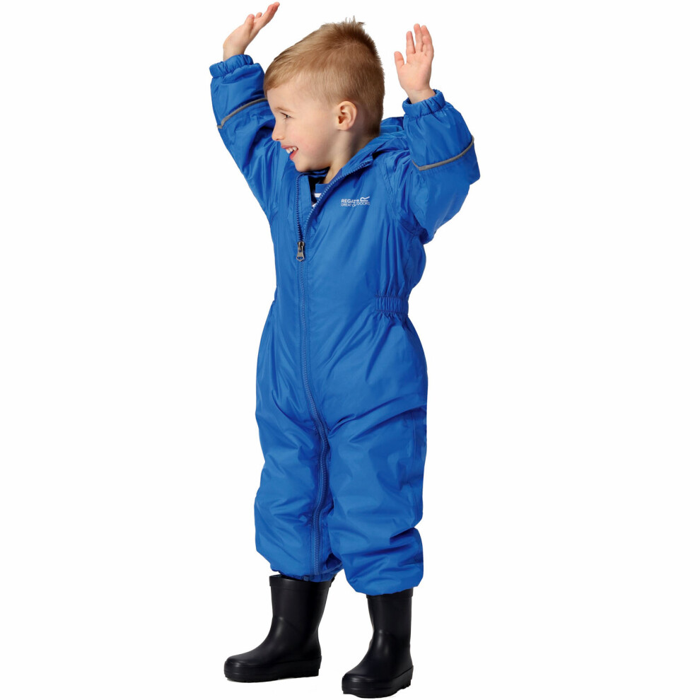 (18-24M, Oxford Blue) Regatta Kids Childrens Splosh III Outdoor Thermal Waterproof Rain Puddle Suit