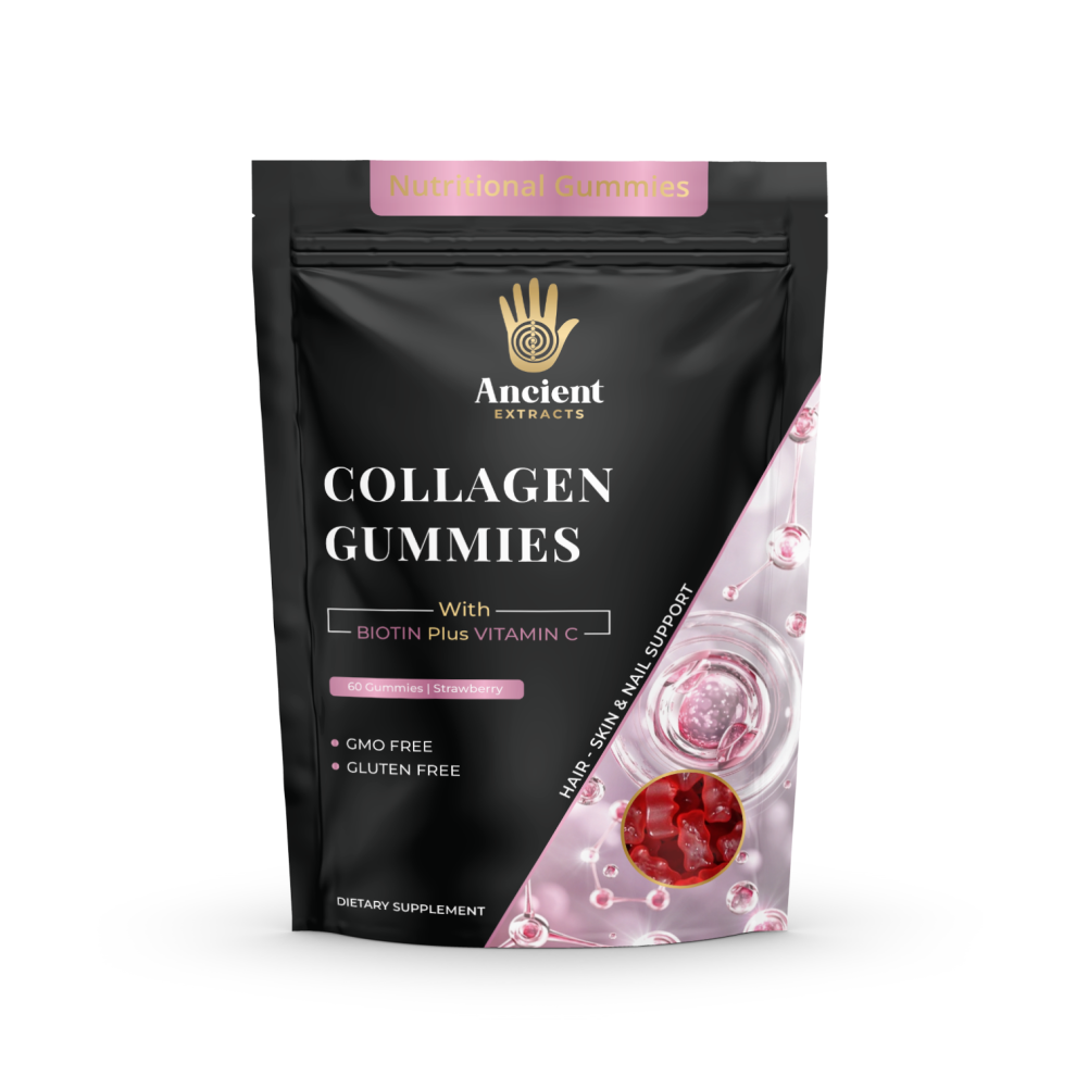 Collagen Gummies - Bovine Collagen, Type 1&2 - 60 Gummies