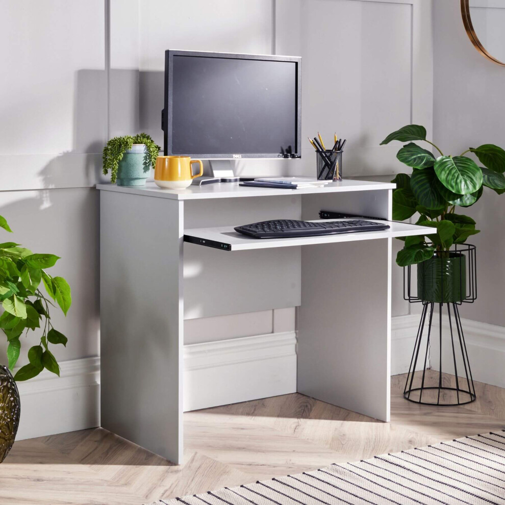 (Grey) Home Source Newport Home Office Computer Desk Unit