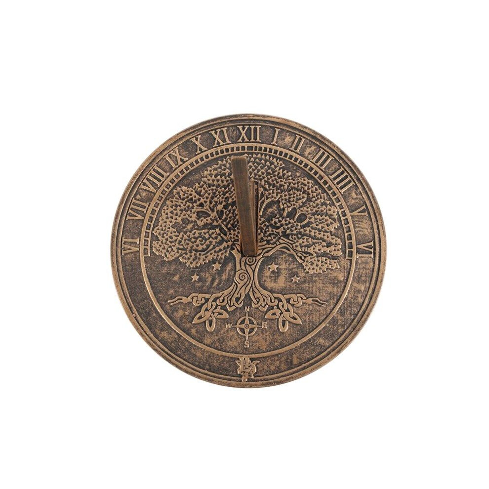 Tree Of Life Terracotta Sundial by Lisa Parker