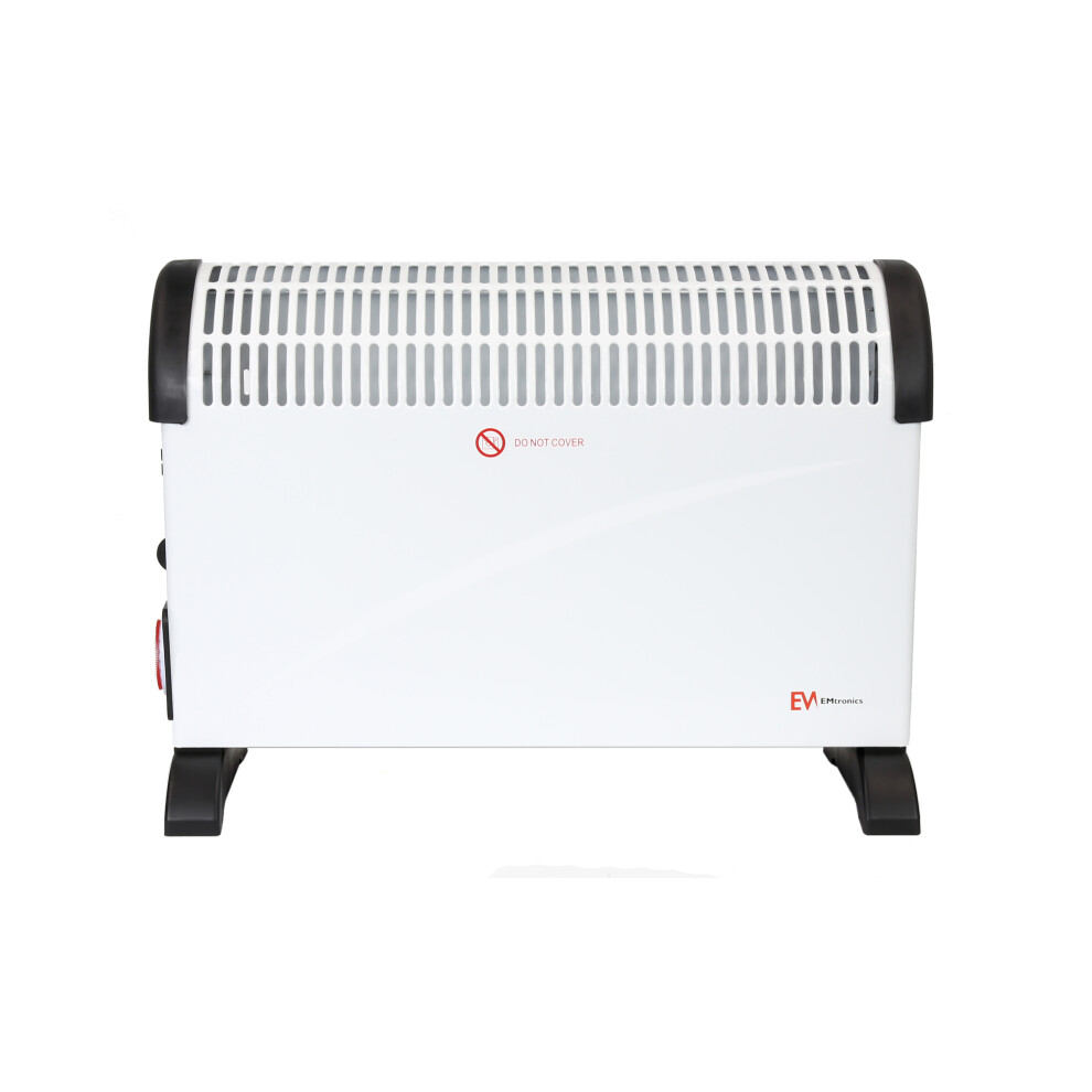 (White, 2000W) EMtronics Convection Heater 2000W with Thermostat