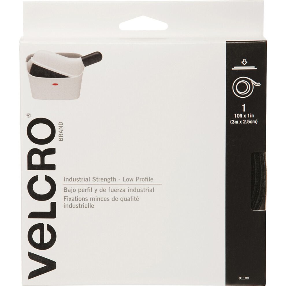 VELCRO(R) Brand Industrial Strength Low Profile Tape 1"X10'-White 91110