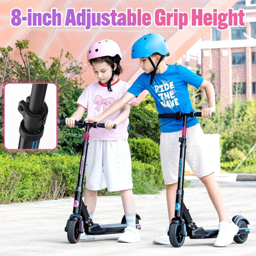 Foldable Electric Scooter, 6.5" tire size, 15 Km/h Black+Pink 1