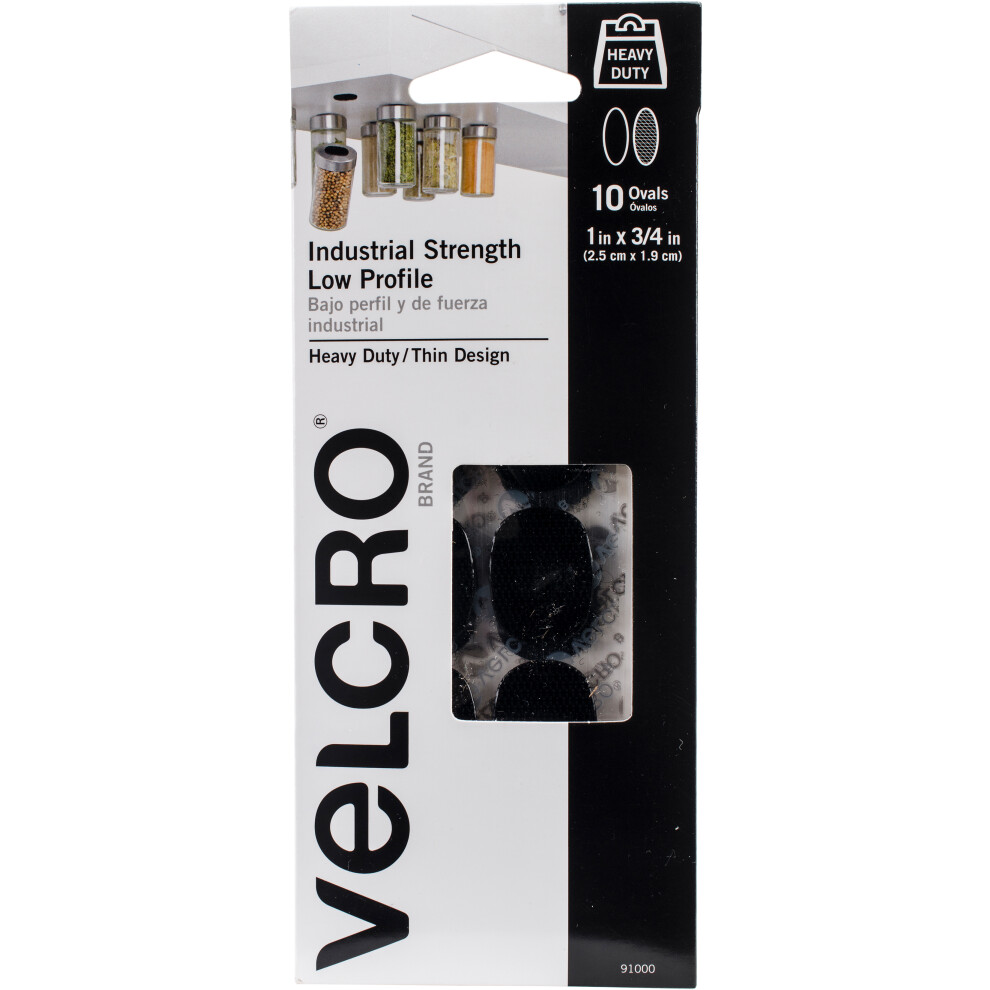 VELCRO(R) Brand Industrial Strength Coins 1"X.75" 10/Pkg-Black 91000