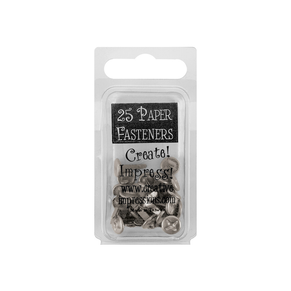 Attaches en m   tal pour papier Creative Impressions 10 mm 25/pqt - T   tes de vis en    tain CI90000