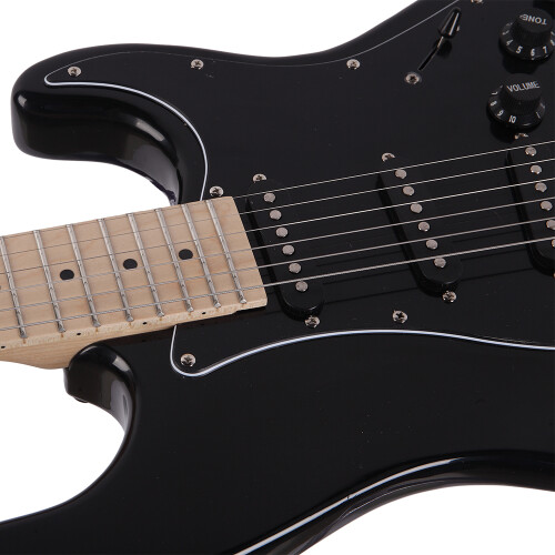 GST 6 String Electric Guitar w/ Pickguard 3Single Pickup Bag Strap Kit 2