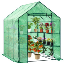 Walk in Garden Greenhouse Grow House with 8 Shelves 143 x 216 x 195cm