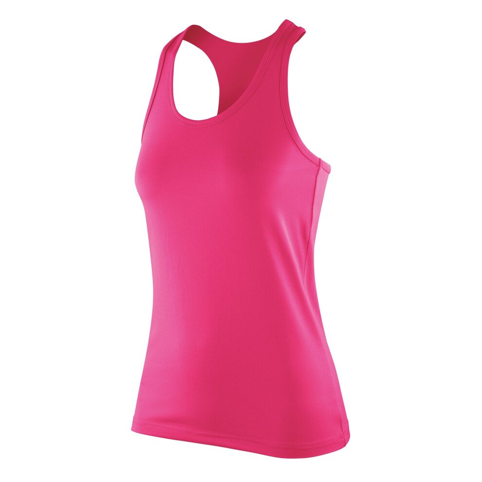 (M, Candy) Spiro Womens/Ladies Impact Softex Sleeveless Fitness Vest Top