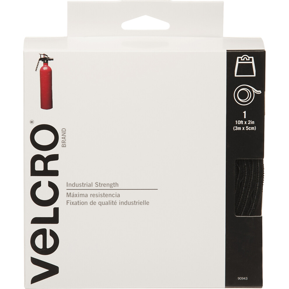 VELCRO(R) Brand Industrial Strength Tape 2"X10'-Black 90943