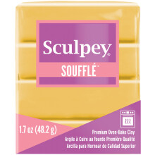 Sculpey - SU 6521 - Argila polimérica suflê amarelo ocre, atóxica, 48 g