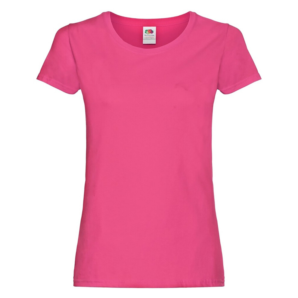 (2XL, Fuchsia) Fruit Of The Loom Womens/Ladies Short Sleeve Lady-Fit Original T-Shirt
