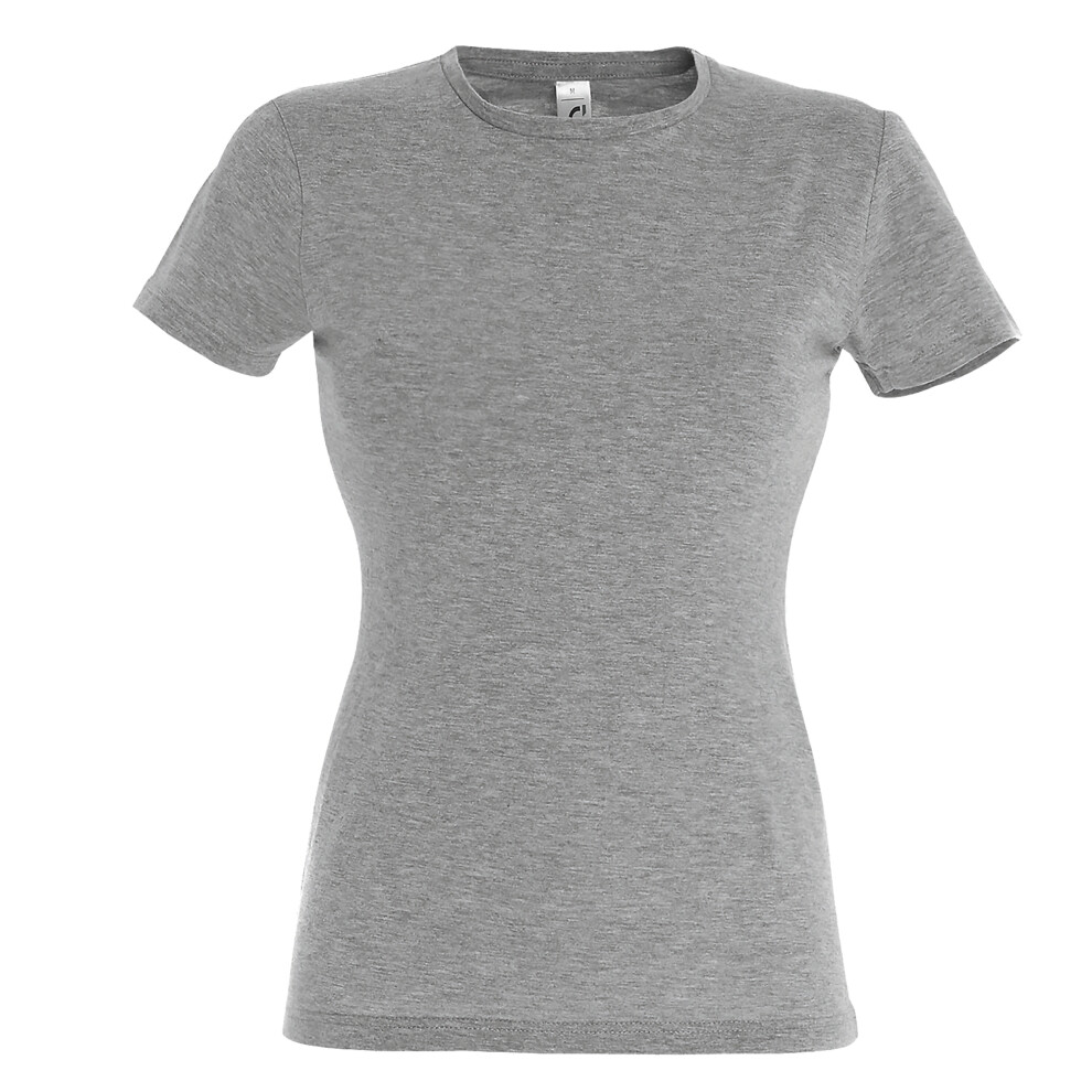 (S, Grey Marl) SOLS Womens/Ladies Miss Short Sleeve T-Shirt