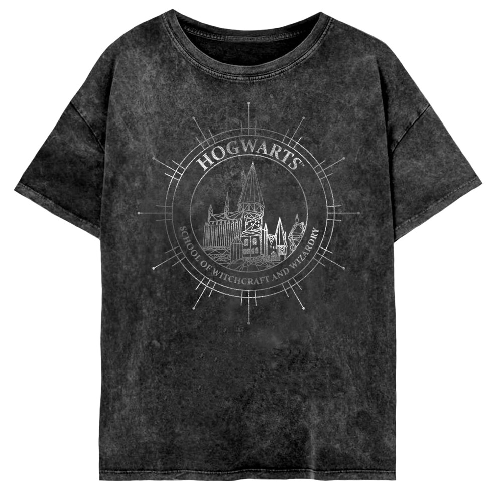 Hogwarts Constellation Acid Wash T-Shirt