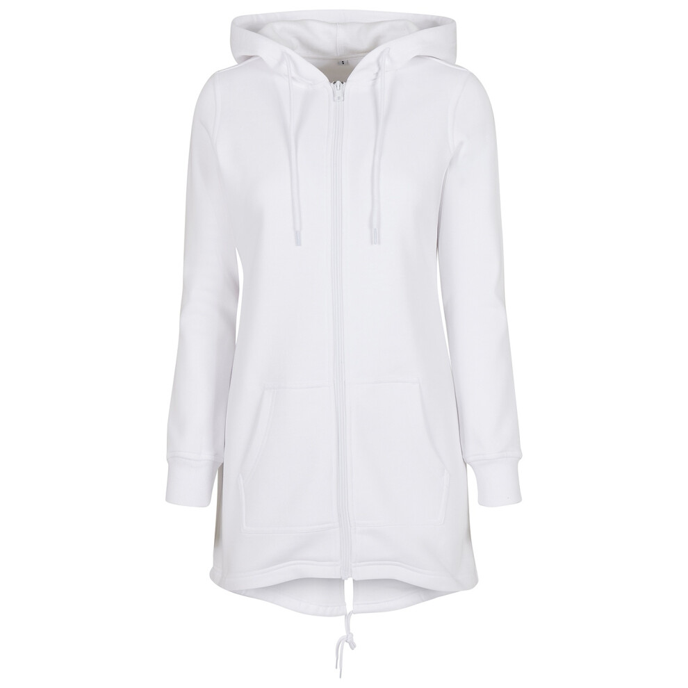 (4XL, White) Build Your Brand Womens/Ladies Sweat Parka