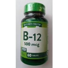 NATURE'S TRUTH Vitamin B-12, 500 mcg, 60 Tablets, B12