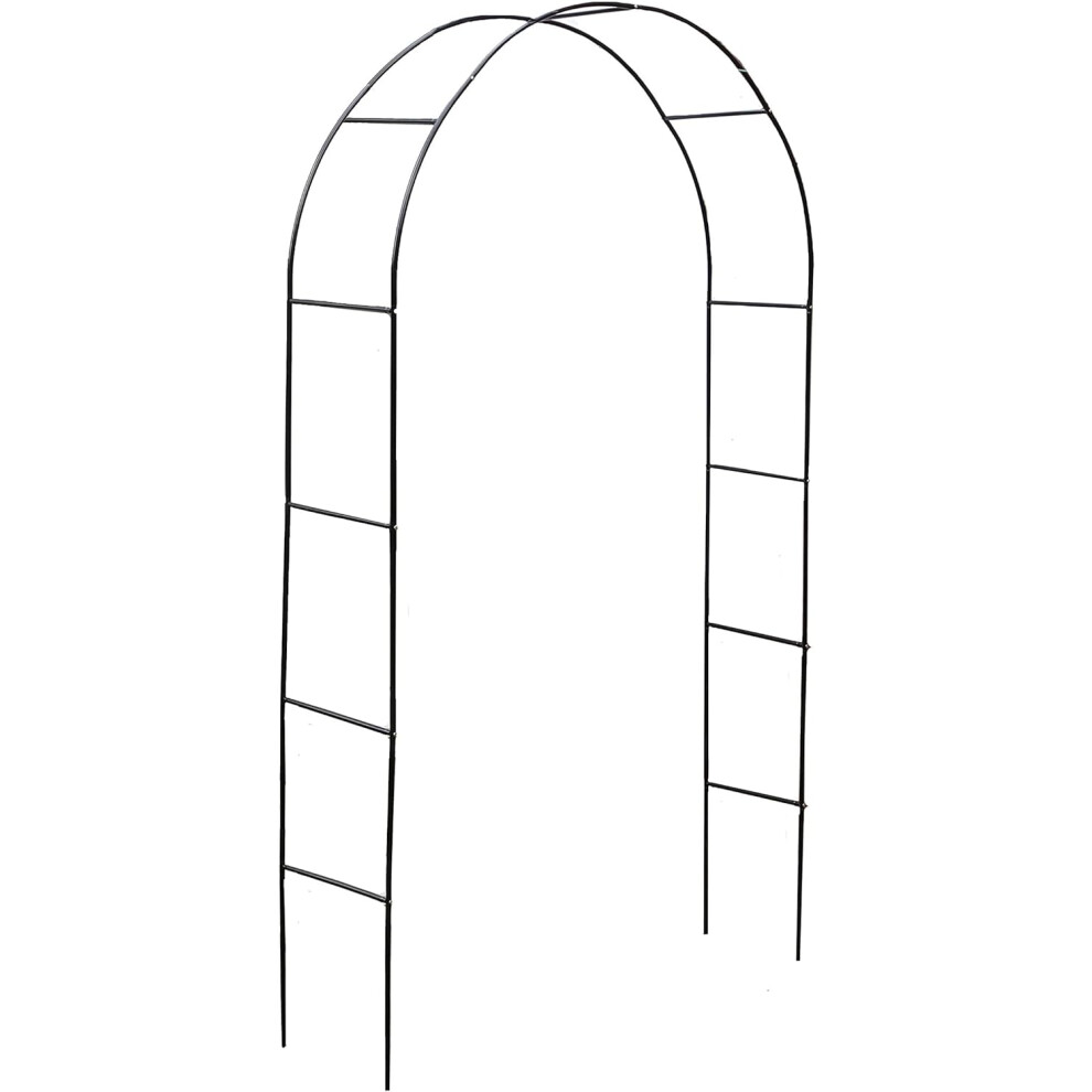 DIVCHI Black Metal Garden Arbor Arch Steel Frame Garden Arch for plant