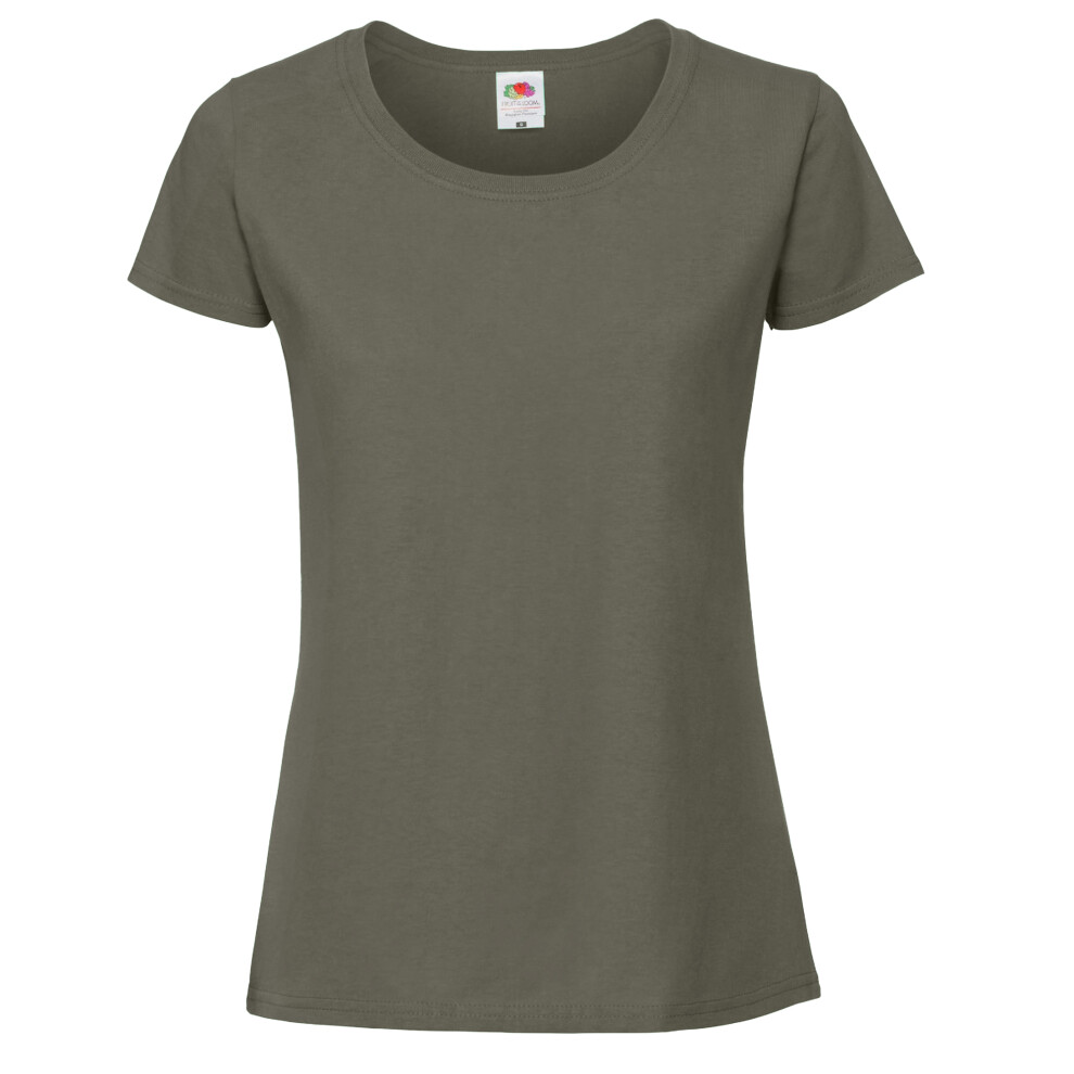 (3XL, Deep Green) Fruit Of The Loom Womens/Ladies Ringspun Premium T-Shirt